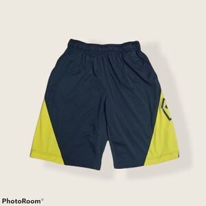 NIKE MLB BASEBALL DRI-FIT BLACK AND YELLOW SHORTS,  SIZE MEDIUM